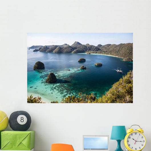 Forest-covered Limestone Islands Surround Wall Decal Design 1