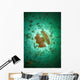 Golden Jellyfish Swim inside Wall Decal Design 3