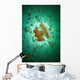 Golden Jellyfish Swim inside Wall Decal Design 3