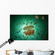 Golden Jellyfish Swim inside Wall Decal Design 2