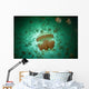 Golden Jellyfish Swim inside Wall Decal Design 2