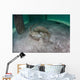 Yellow Stingray Swims beneath Wall Decal Design 3