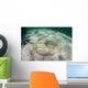 Yellow Stingray Swims beneath Wall Decal Design 2