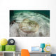 Yellow Stingray Swims beneath Wall Decal Design 2