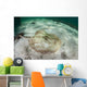Yellow Stingray Swims beneath Wall Decal Design 2