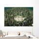 Yellow Stingray Swims beneath Wall Decal Design 1
