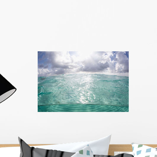 Sunlight Illuminates Turquoise Water Wall Decal