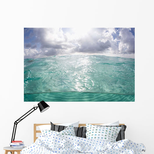 Sunlight Illuminates Turquoise Water Wall Decal