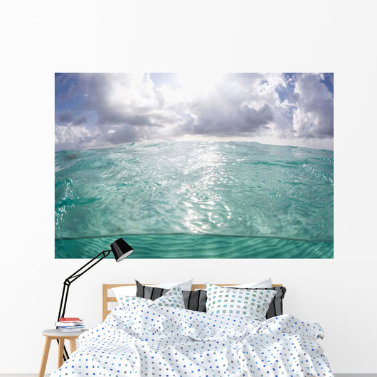 Sunlight Illuminates Turquoise Water Wall Decal