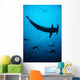 Scalloped Hammerhead Shark Swims Wall Decal