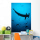 Scalloped Hammerhead Shark Swims Wall Decal