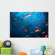 Schooling Fish Swim near Wall Decal