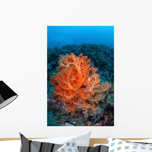 Vibrant Soft Coral Colonies Wall Decal Design 2