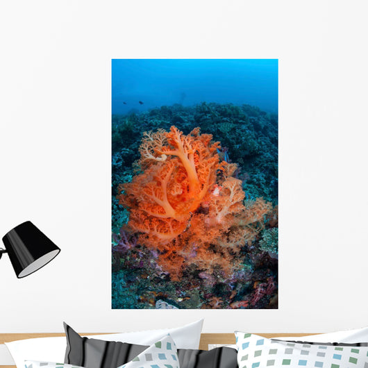 Vibrant Soft Coral Colonies Wall Decal Design 2