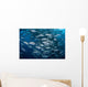 Schooling Bigeye Jacks near Wall Decal