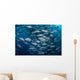 Schooling Bigeye Jacks near Wall Decal