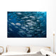 Schooling Bigeye Jacks near Wall Decal