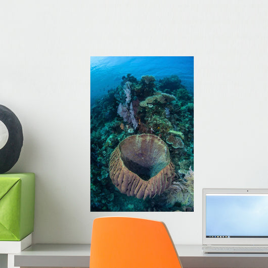 Massive Barrel Sponge Grows Wall Decal Design 2