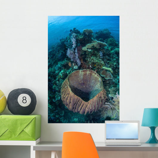 Massive Barrel Sponge Grows Wall Decal Design 2