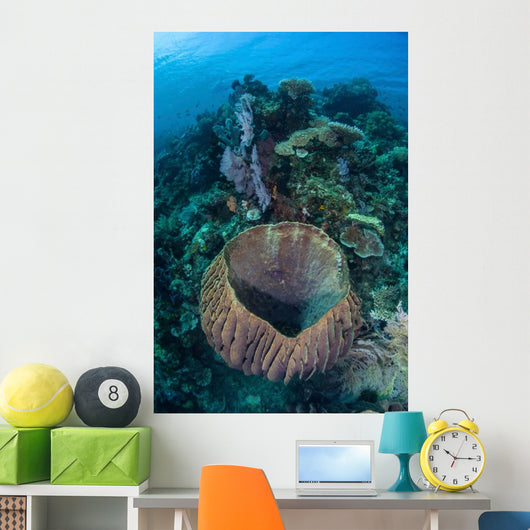 Massive Barrel Sponge Grows Wall Decal Design 2