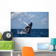 Large Humpback Whale Breaches Wall Decal