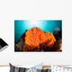 Bright Orange Cup Corals Wall Decal