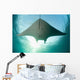 Manta Ray Swims into Wall Decal