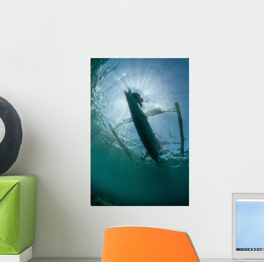 Wooden Outrigger near Remote Wall Decal