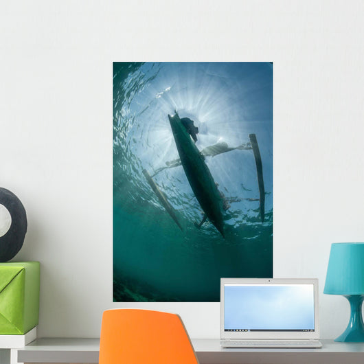 Wooden Outrigger near Remote Wall Decal