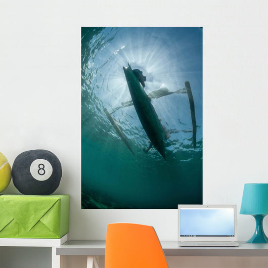 Wooden Outrigger near Remote Wall Decal