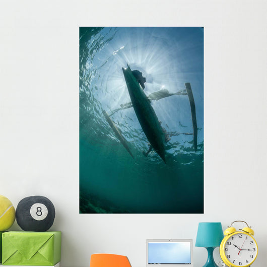 Wooden Outrigger near Remote Wall Decal