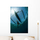 Fisherman Uses Wooden Outrigger Wall Decal Design 2