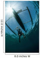 Fisherman Uses Wooden Outrigger Wall Decal Design 2
