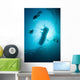 Scuba Divers Descend from Wall Decal