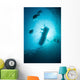 Scuba Divers Descend from Wall Decal