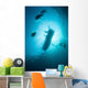 Scuba Divers Descend from Wall Decal