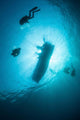 Scuba Divers Descend from Wall Decal