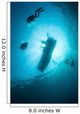 Scuba Divers Descend from Wall Decal