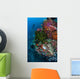 Diver Hovers above Colorful Wall Decal
