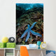 Blue Starfish Clings to Wall Decal Design 4