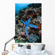 Blue Starfish Clings to Wall Decal Design 2