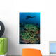 Diver Swims above Healthy Wall Decal Design 2