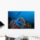 Blue Starfish Clings to Wall Decal Design 1