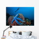 Blue Starfish Clings to Wall Decal Design 1