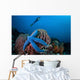 Blue Starfish Clings to Wall Decal Design 1