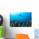 Diver Swims above Healthy Wall Decal Design 1