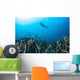 Diver Swims above Healthy Wall Decal Design 1