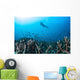 Diver Swims above Healthy Wall Decal Design 1