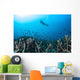 Diver Swims above Healthy Wall Decal Design 1