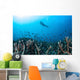 Diver Swims above Healthy Wall Decal Design 1